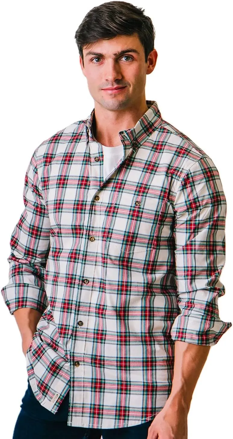 Hope & Henry Men's Long Sleeve Poplin Button Down Shirt