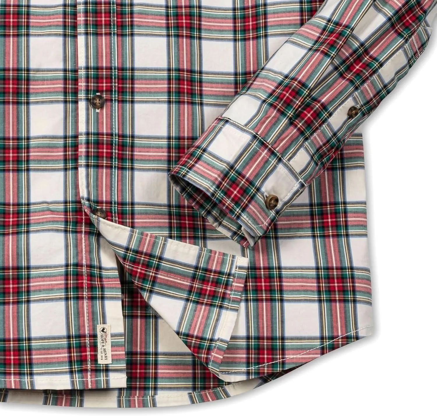 Hope & Henry Men's Long Sleeve Poplin Button Down Shirt