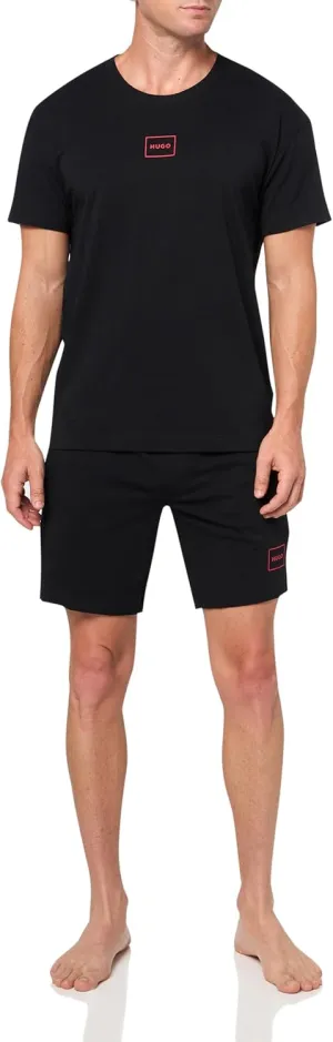 HUGO Boys' Logo Outline Cotton T Shirt and Shorts Set