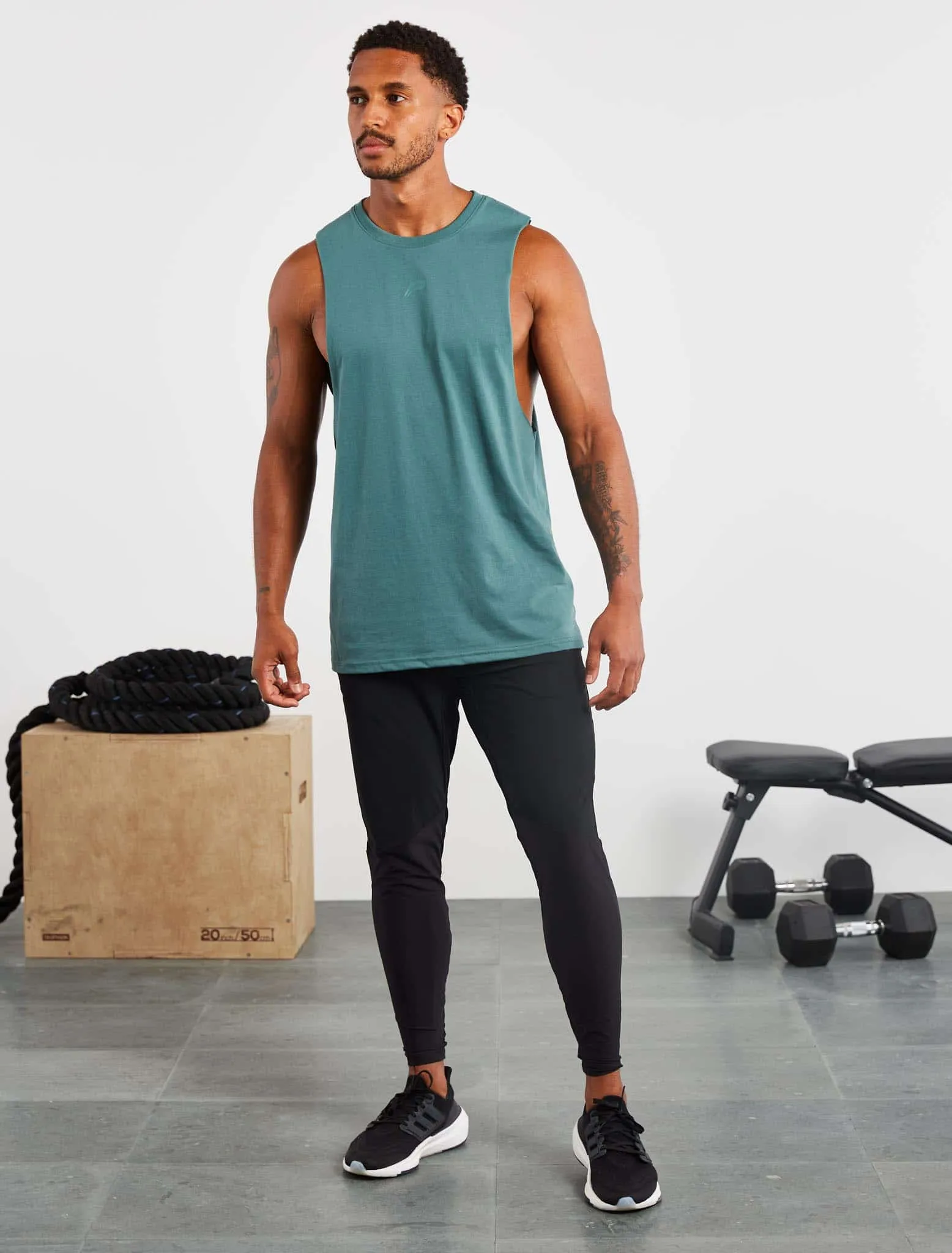 Icon Drop Arm Tank - Teal