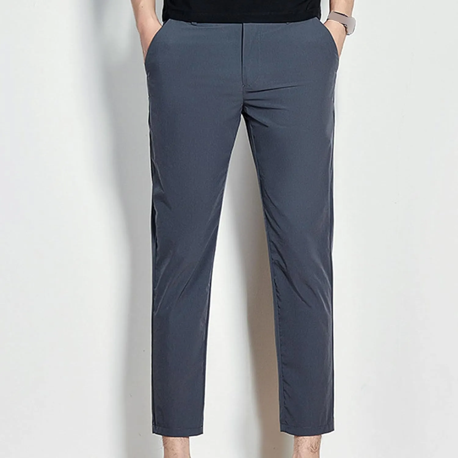 JEShifangjiusu Men'S Slim-Fit Wrinkle-Resistant Flat-Front Chino Pant Stretch Dress Pants Skinny Suit Pants With Pockets