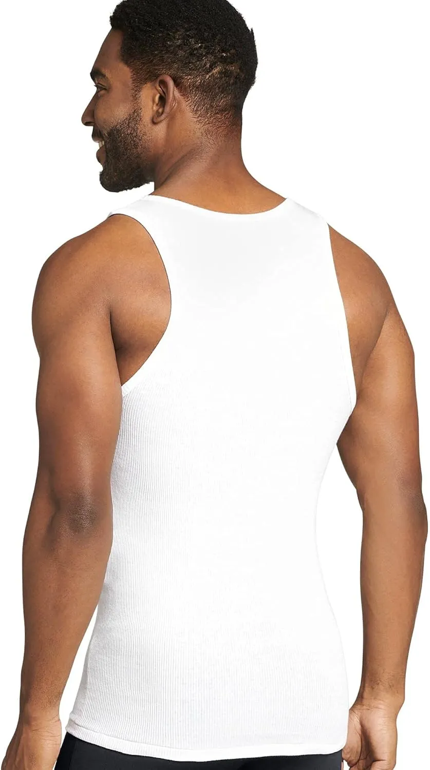 Jockey Men's Undershirt 100% Cotton A-Shirt Tank - 8 Pack