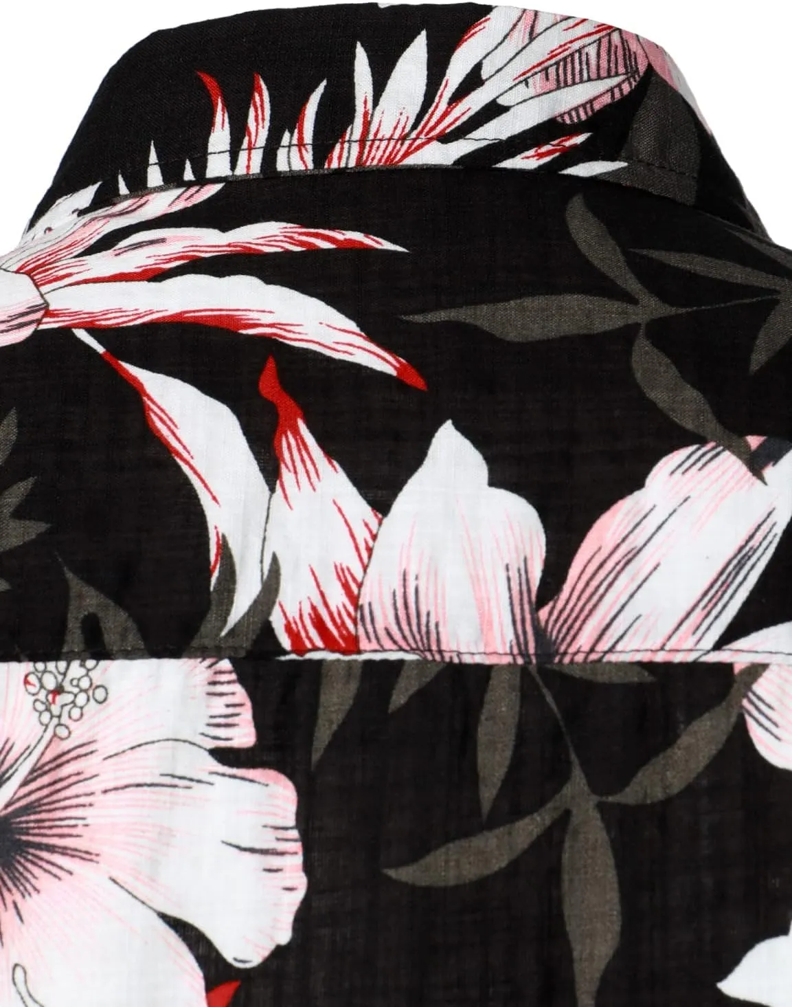 JOGAL Men's Flower Casual Button Down Short Sleeve Hawaiian Shirt