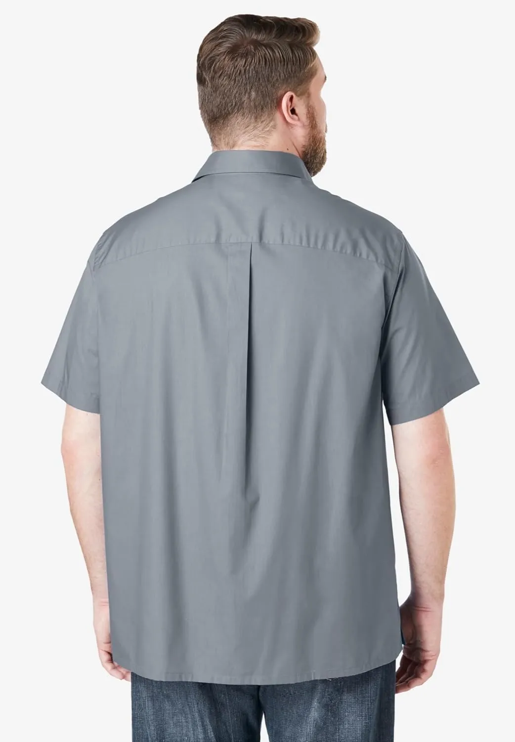 KingSize Men's Big & Tall Short-Sleeve Pocket Sport Shirt