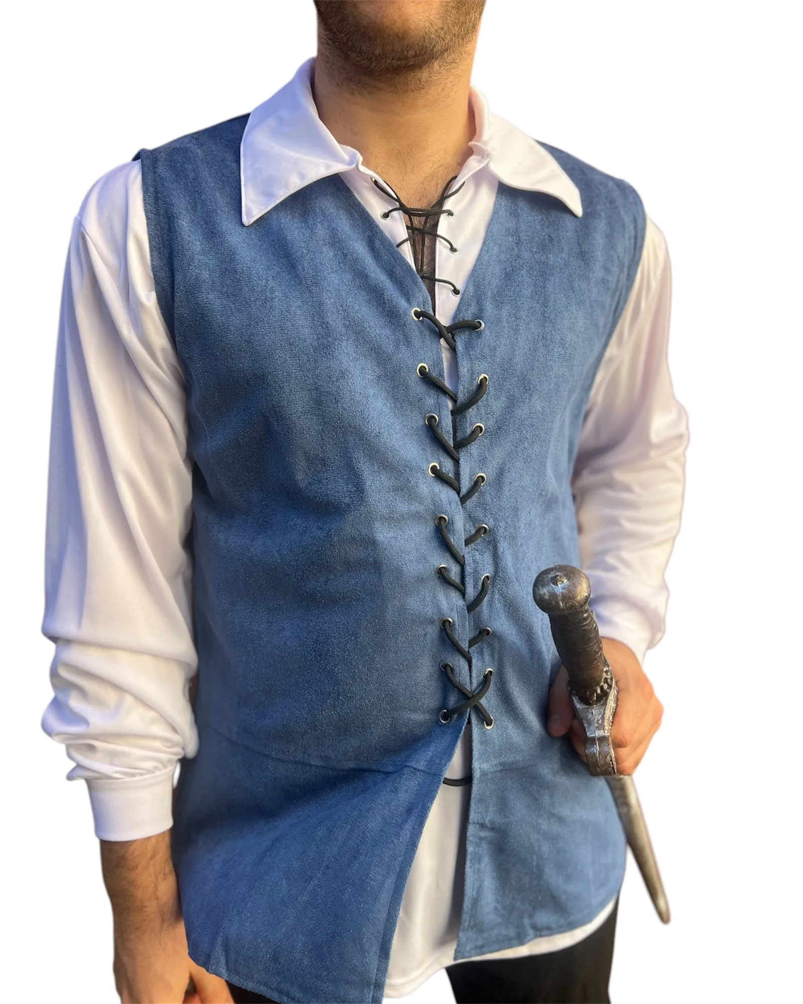 Lace Up White Pirate Shirt