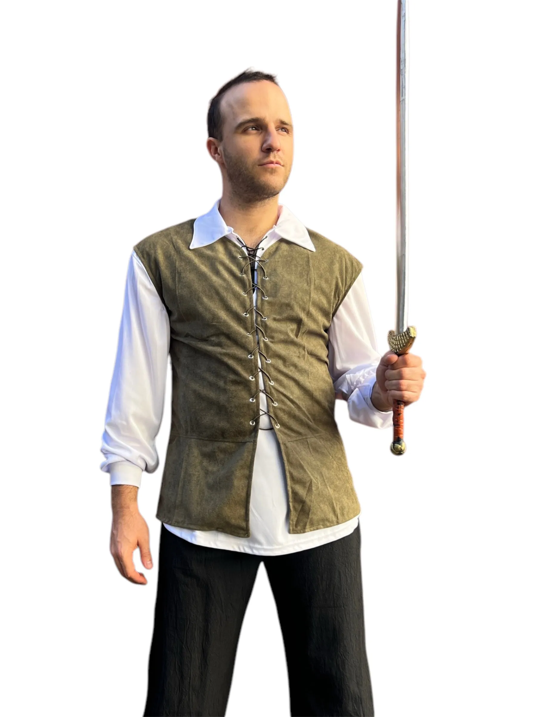 Lace Up White Pirate Shirt