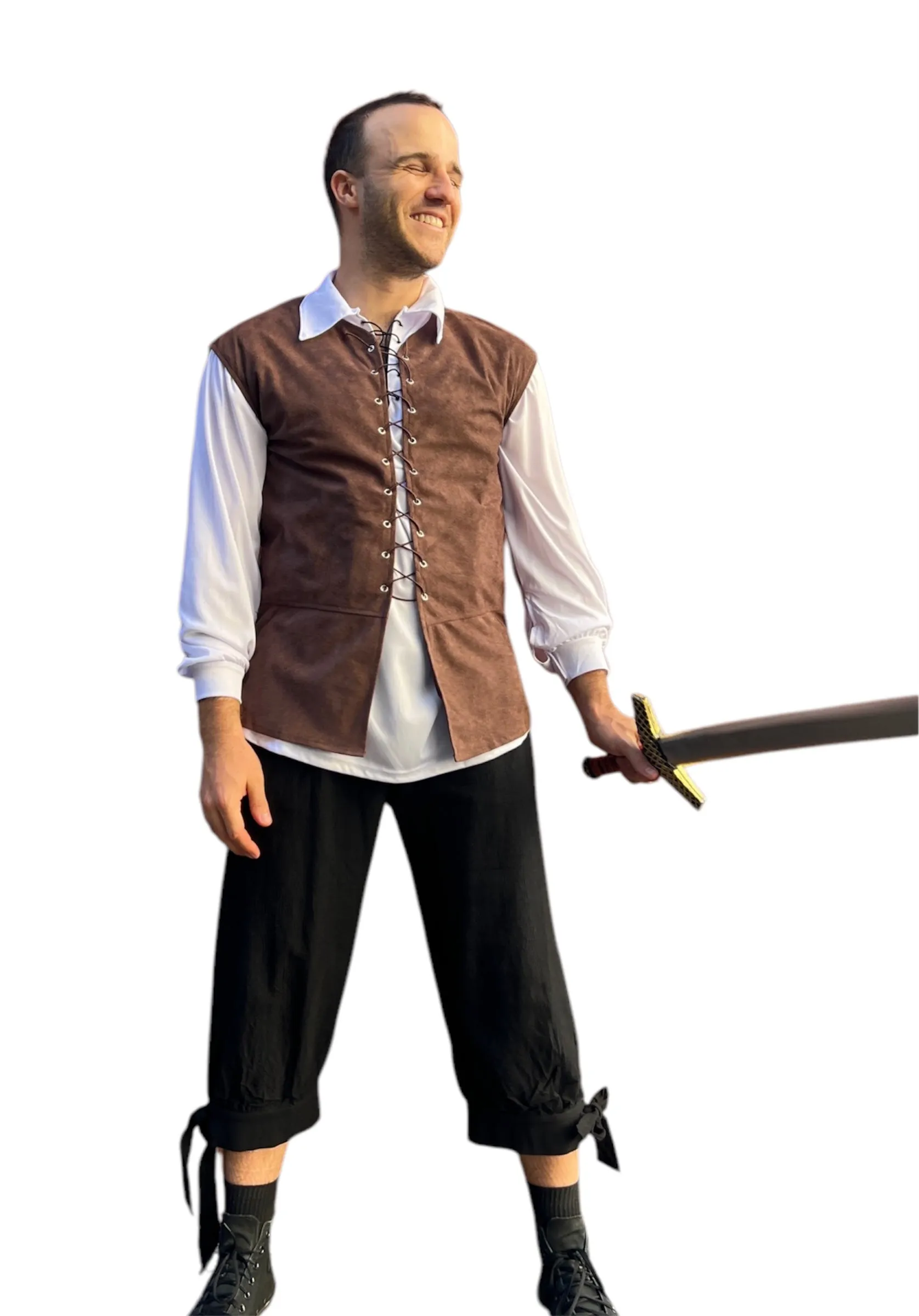 Lace Up White Pirate Shirt