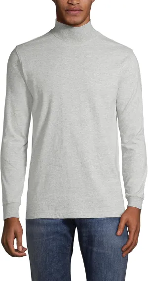 Lands' End Men's Super-T Cotton-Blend Mock Turtleneck Shirt