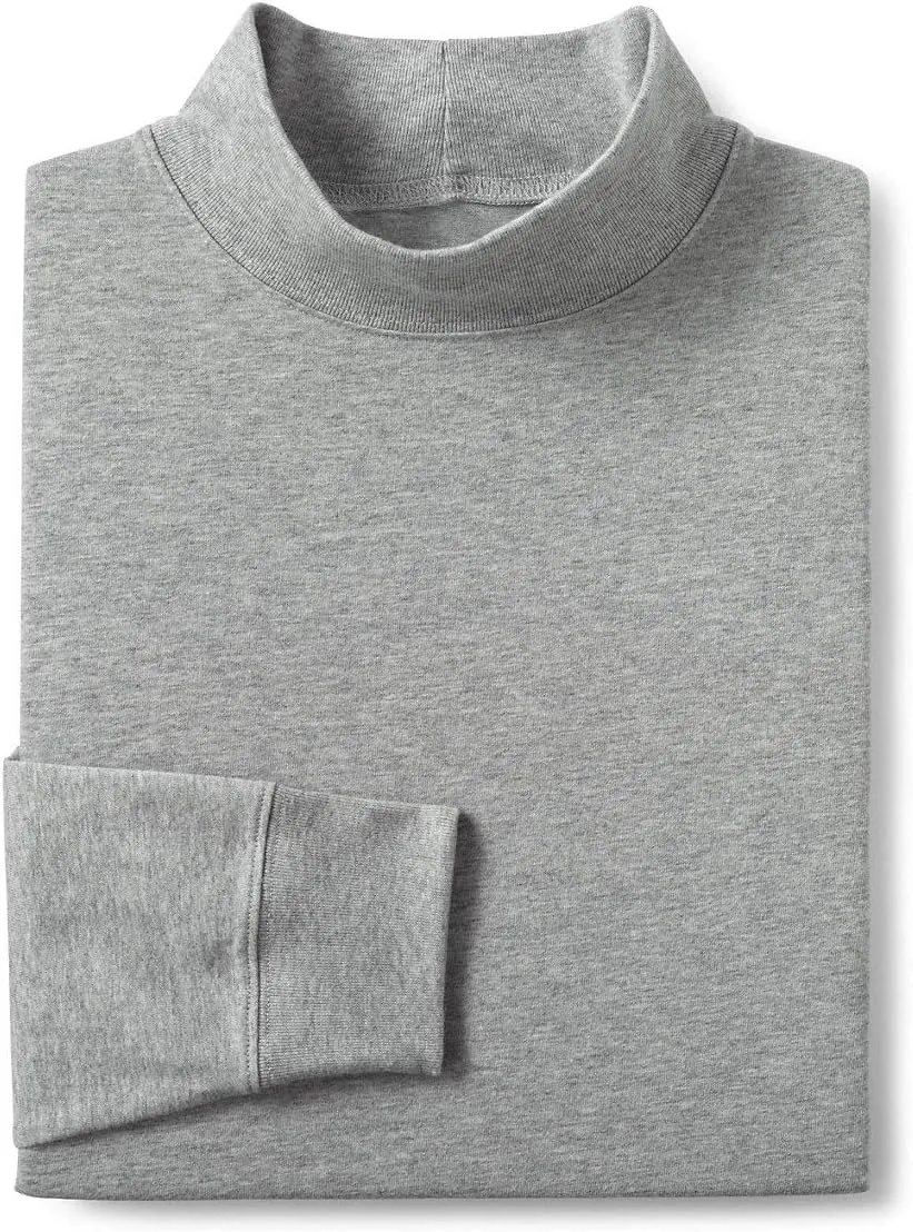 Lands' End Men's Super-T Cotton-Blend Mock Turtleneck Shirt