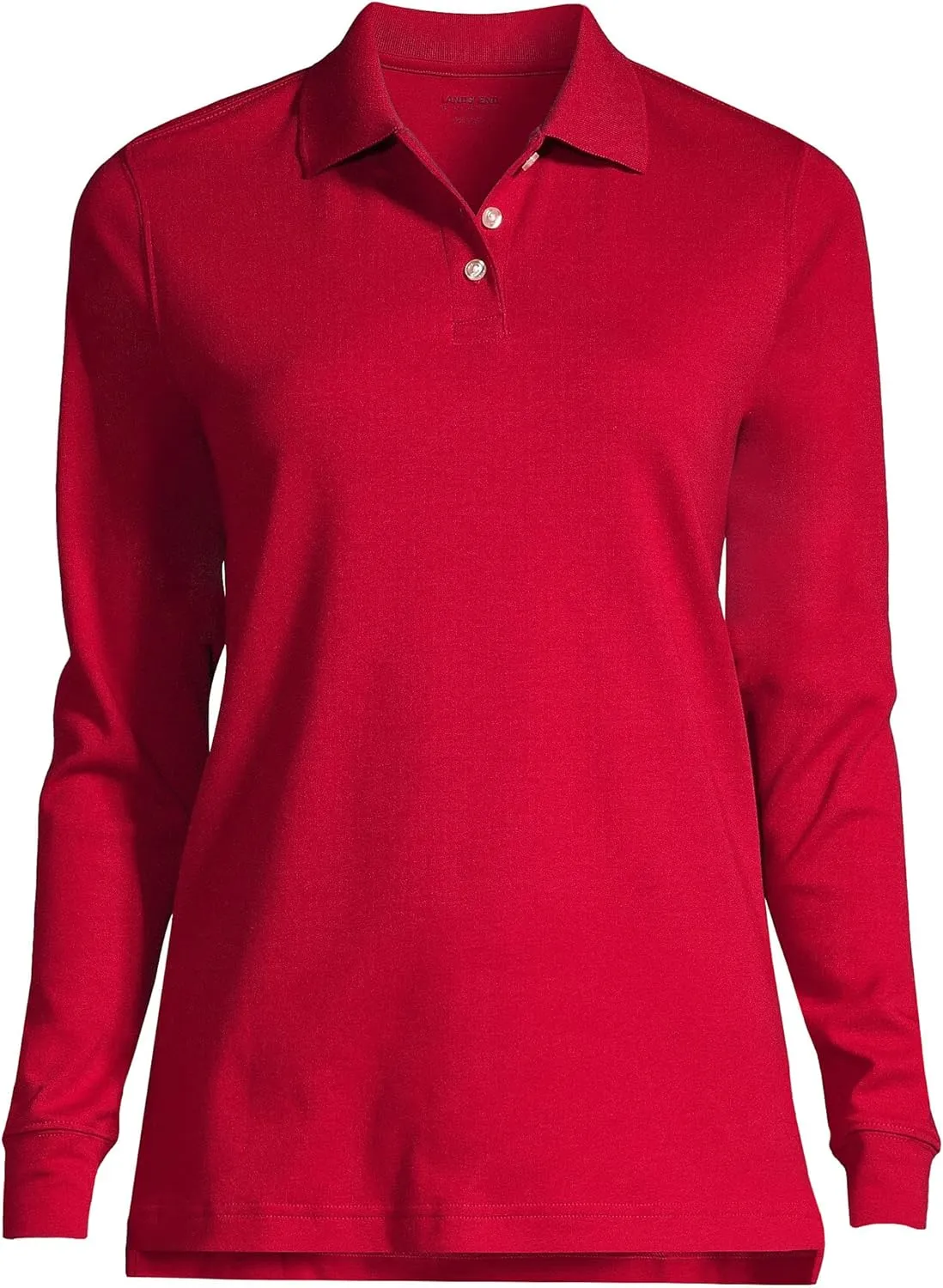 Lands' End School Uniform Women's Long Sleeve Interlock Polo Shirt