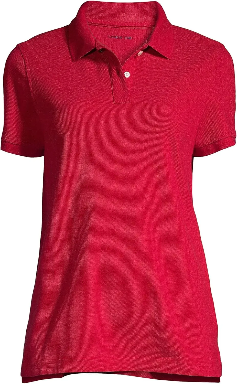 Lands' End Women's Mesh Cotton Short Sleeve Polo Shirt