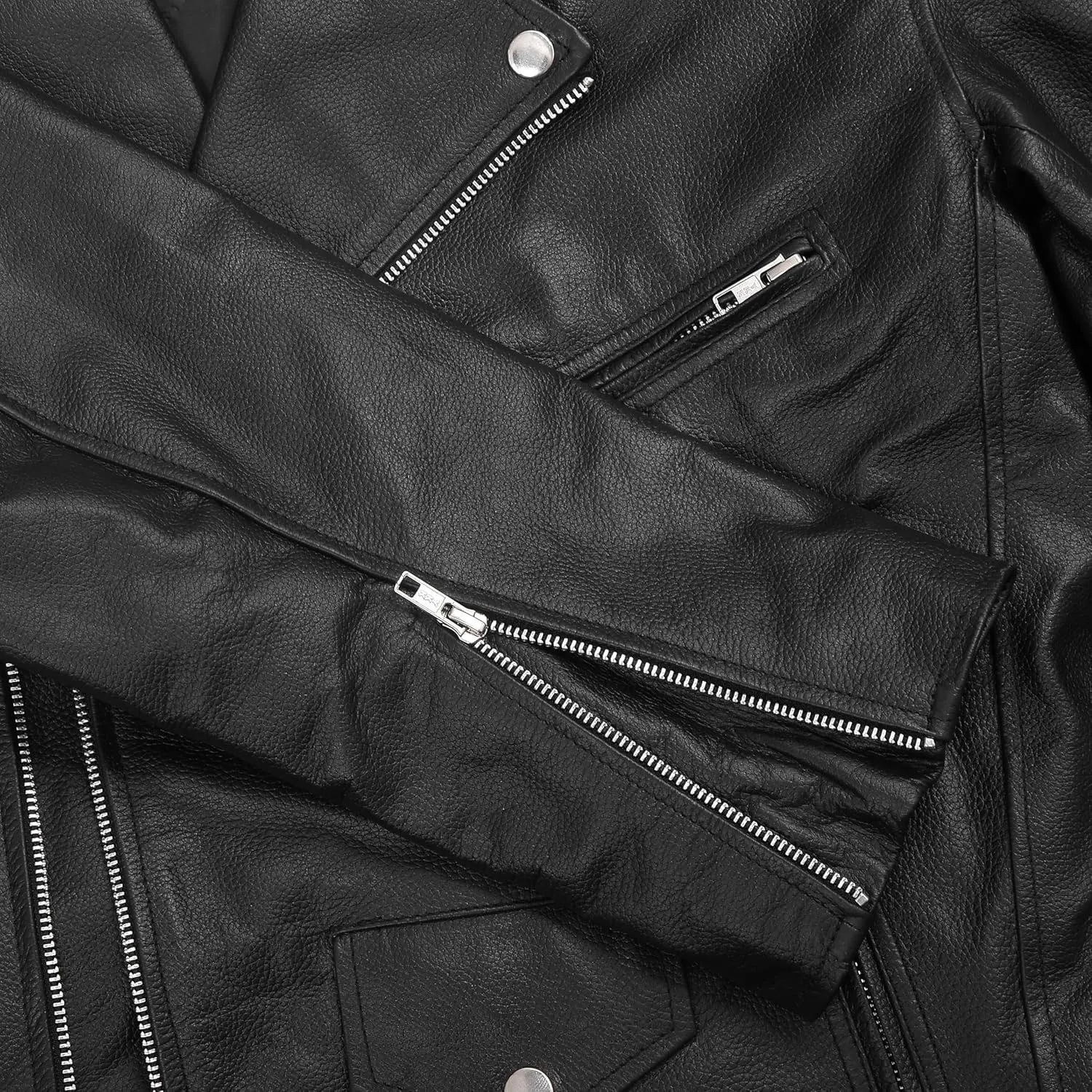 Leather Jacket Men Motorcycle Jacket Black Leather Jacket Brando Racer Biker Retro Jacket 100% Genuine Cowhide Leather