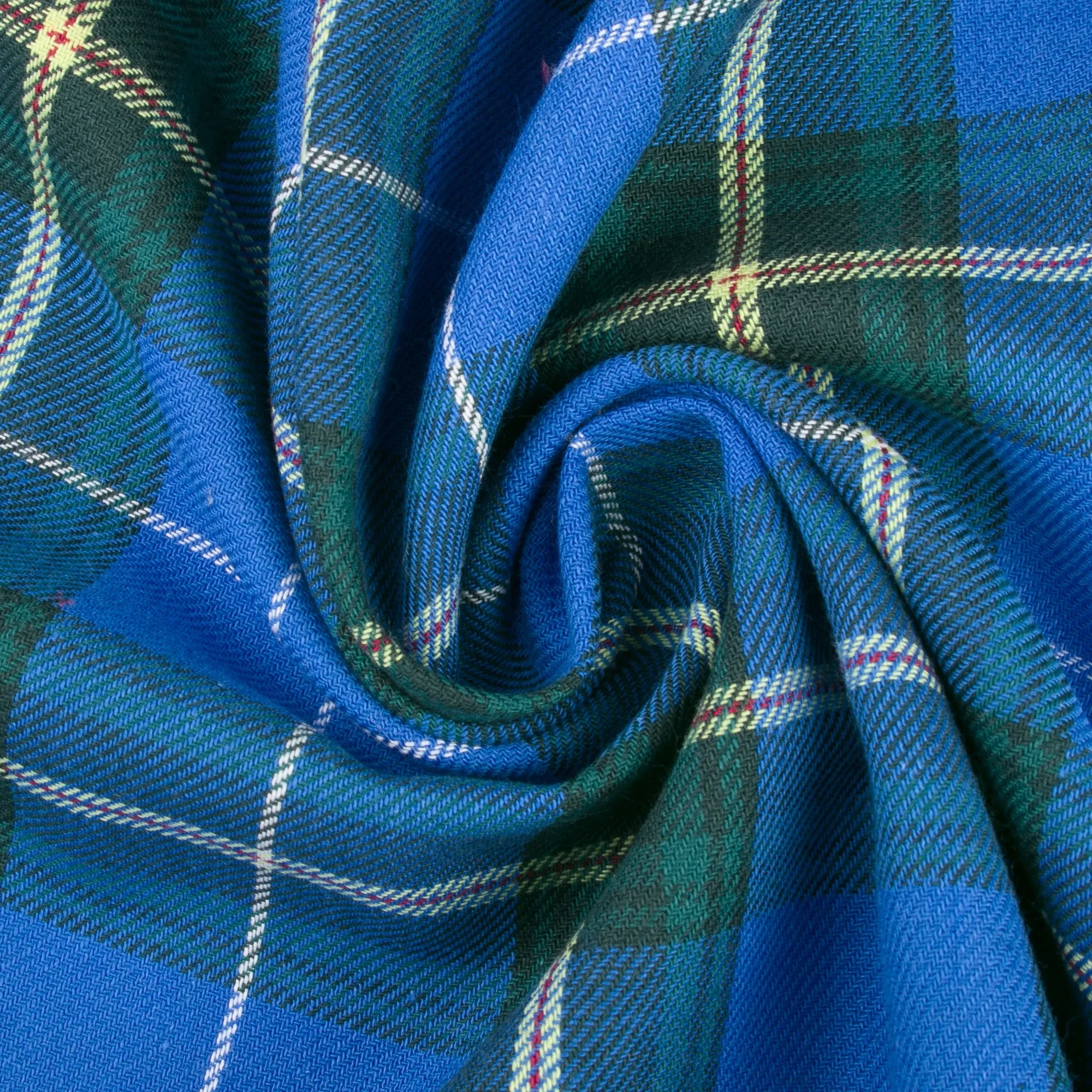 LONDON brushed plaid - Nova Scotia - Cobalt / Green