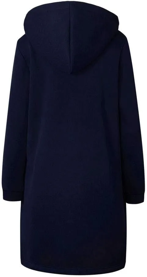 Long Hoodie for Women 2024 Casual Zip Up Drawstring Fleece Sweatshirt Oversized Jackets Coat Lightweight Fall Clothes