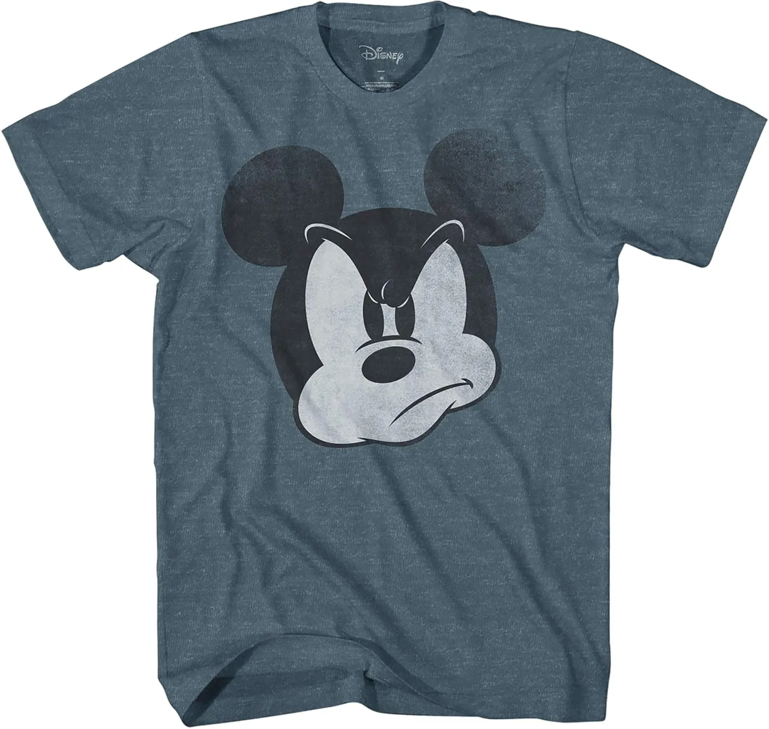 Mad Mickey Mouse Distressed Design T-Shirt for Adults