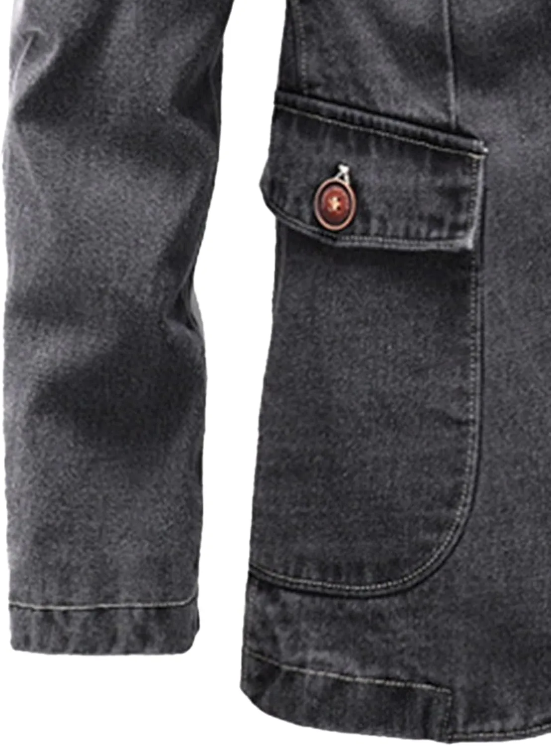Men Casual Denim Suit Blazer 2 Button Business Vintage Jean Suit Jacket Cowboy Travel Blazer Sport Coat