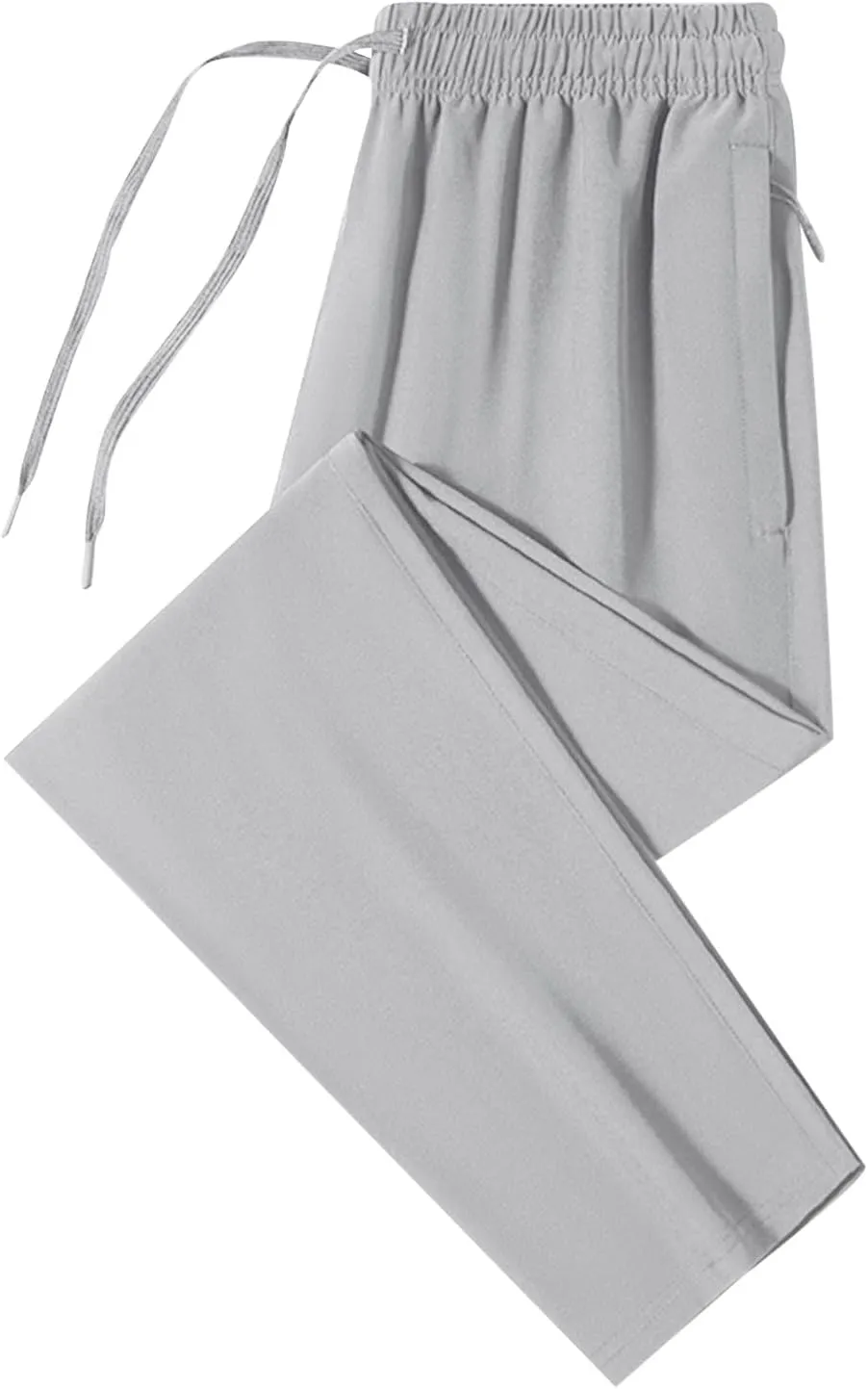 Men's Athletic Pants Thin Lightweight Quick Dry Pants Loose Ice Silk Solid Sports Trousers Straight Leg Cargo Pant