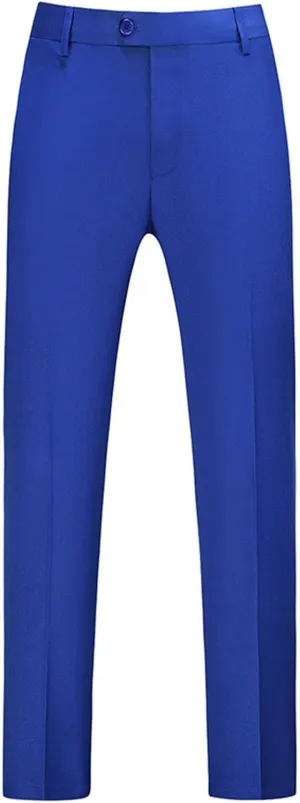 Mens Casual Business Slim Fit Dress Pants Skinny Stretch Flat Front Chinos Pants Basic Straight Leg Golf Suit Pant