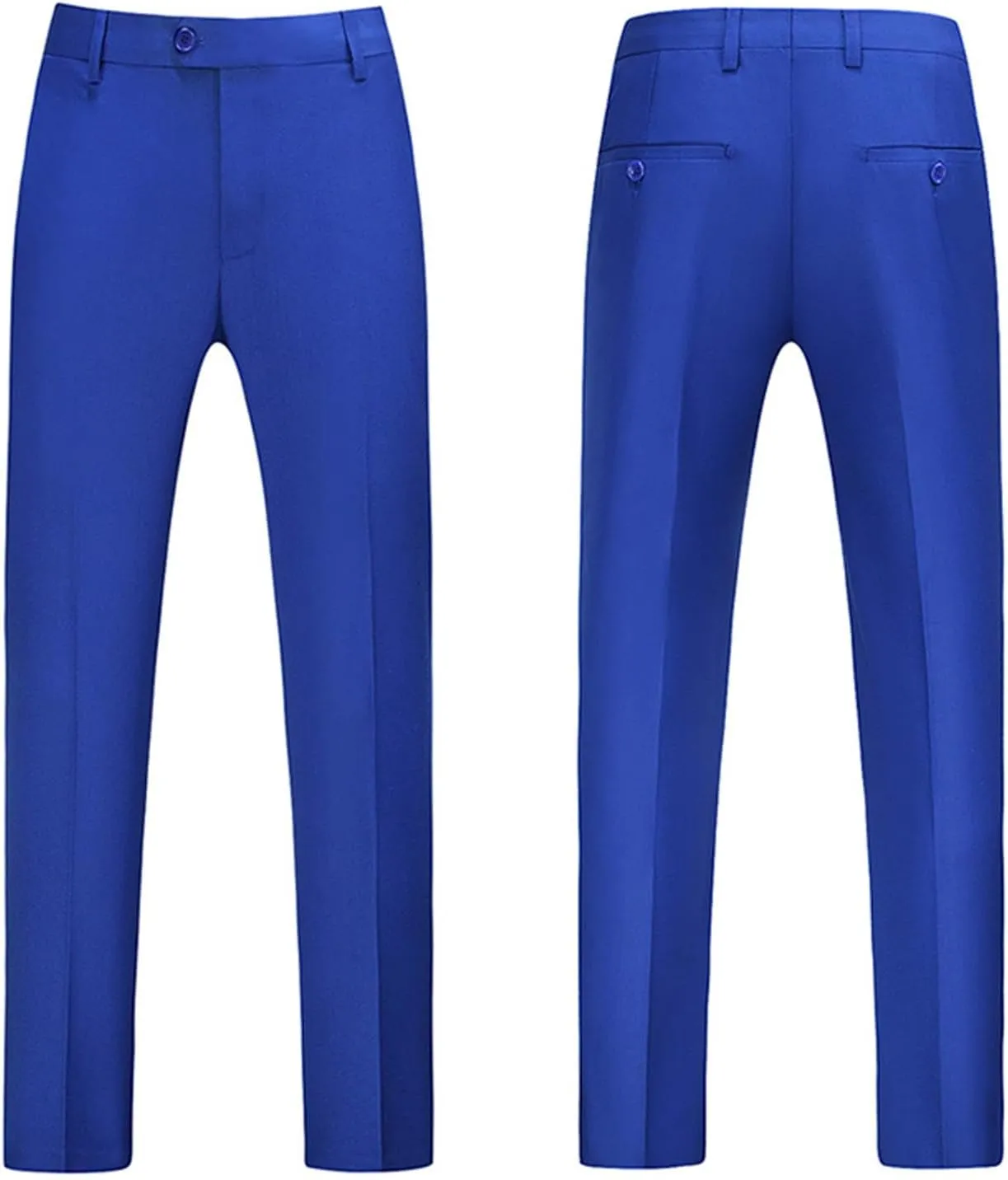 Mens Casual Business Slim Fit Dress Pants Skinny Stretch Flat Front Chinos Pants Basic Straight Leg Golf Suit Pant
