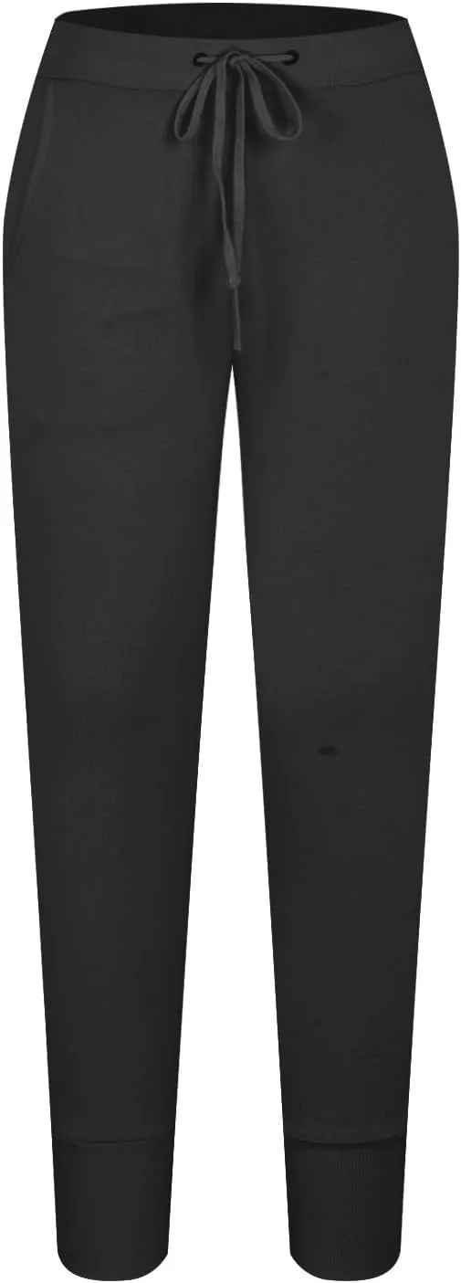 Mens Casual Pants with Pockets Chinos Pants Men Slim Fit Bound Feet Drawstring Elastic Waist Solid Color Sweatpants Trouser