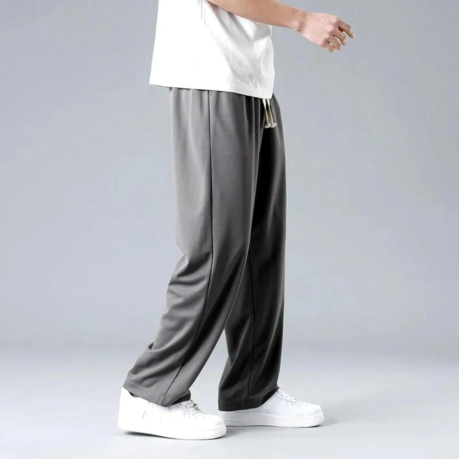 Men's Combat Cargo Pants Casual Linen Stretch Elastic Waist Pant Sweatpants Joggers Loose Training Gym Running