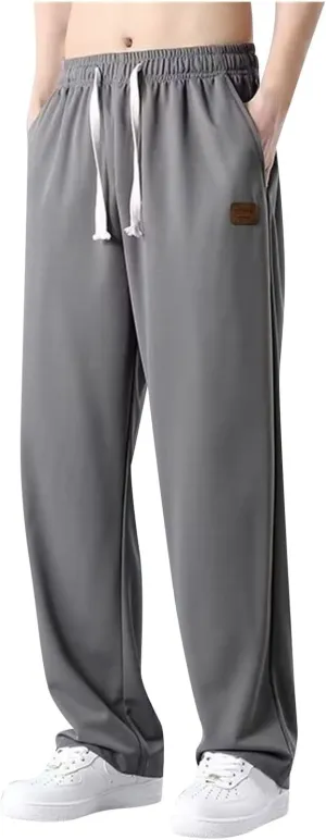 Men's Combat Cargo Pants Casual Linen Stretch Elastic Waist Pant Sweatpants Joggers Loose Training Gym Running