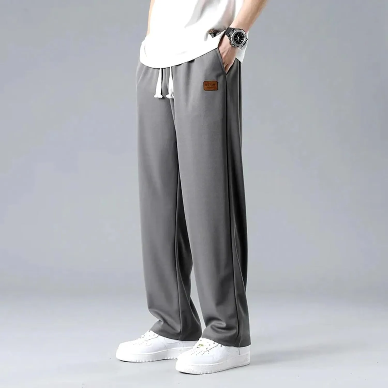 Men's Combat Cargo Pants Casual Linen Stretch Elastic Waist Pant Sweatpants Joggers Loose Training Gym Running