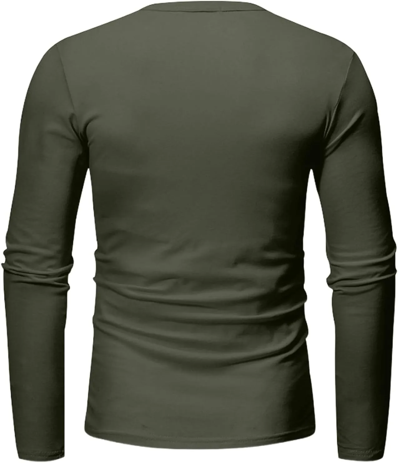 Men's Long Sleeve V-Neck T-Shirt, Soft Cotton, Slim Fit, Casual Wear, Burgundy, Stylish and Comfortable Design