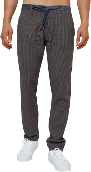 Mens Pinstripe Casual Pants Stretch Slim Fit Dress Trousers Skinny Plus Size Fashion Trend Suit Pants