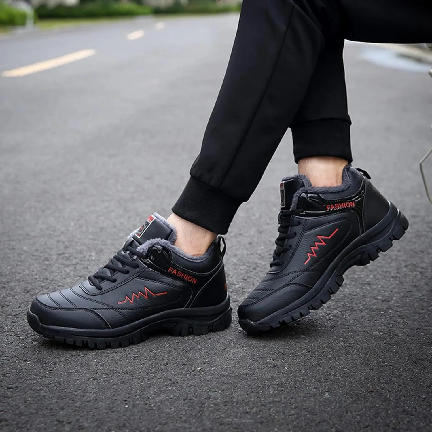 Men's Work Boots Soft Toe Hiking Sneakers Warm Fur Lined Womens Workout Shoes Winter Winter Backpacking Snow Botas Warm Water Hike Grounded Footwear