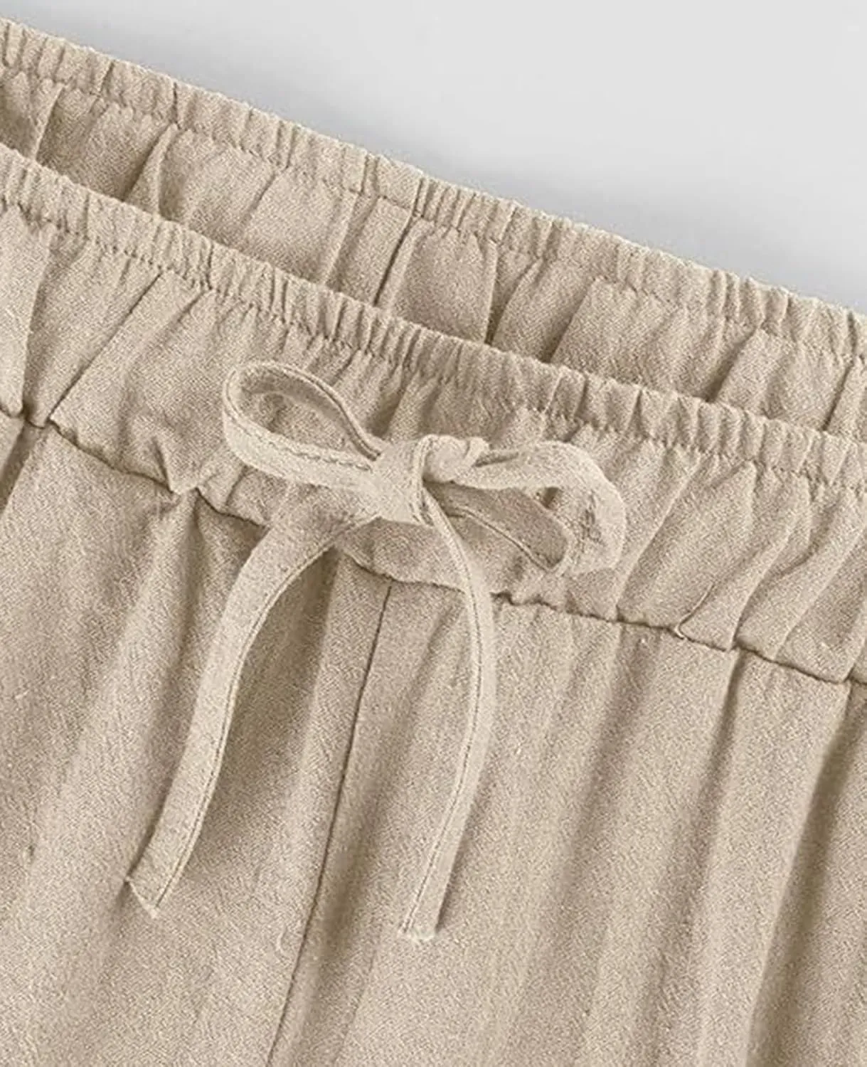 MINTLIMIT Women Linen Palazzo Pants Summer High Waist Beach Lounge Pant Casual Wide Leg Trousers with Pockets