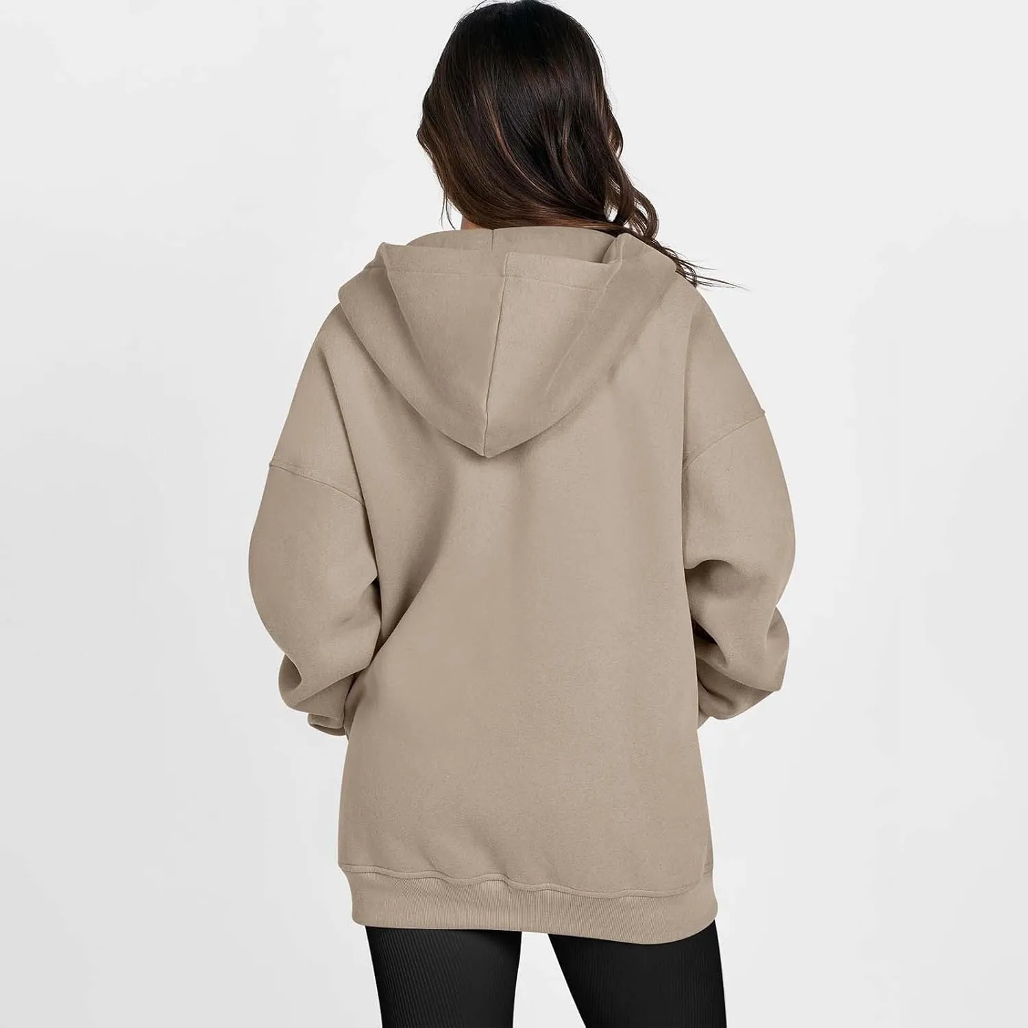 MRGIINRI Womens Zip Up Hoodies 2024 Fall Trendy Oversized Sweatshirts Long Sleeve Fleece Jackets Coat Workout Y2K Outfits