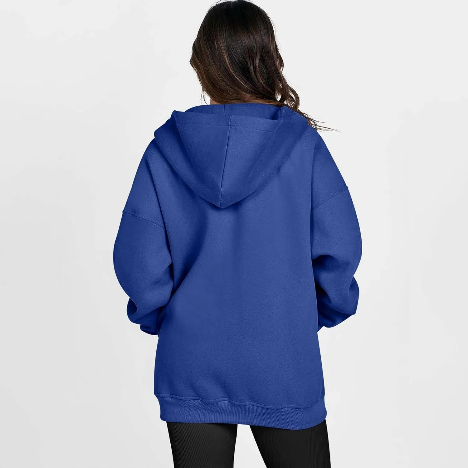 MRGIINRI Womens Zip Up Hoodies 2024 Fall Trendy Oversized Sweatshirts Long Sleeve Fleece Jackets Coat Workout Y2K Outfits