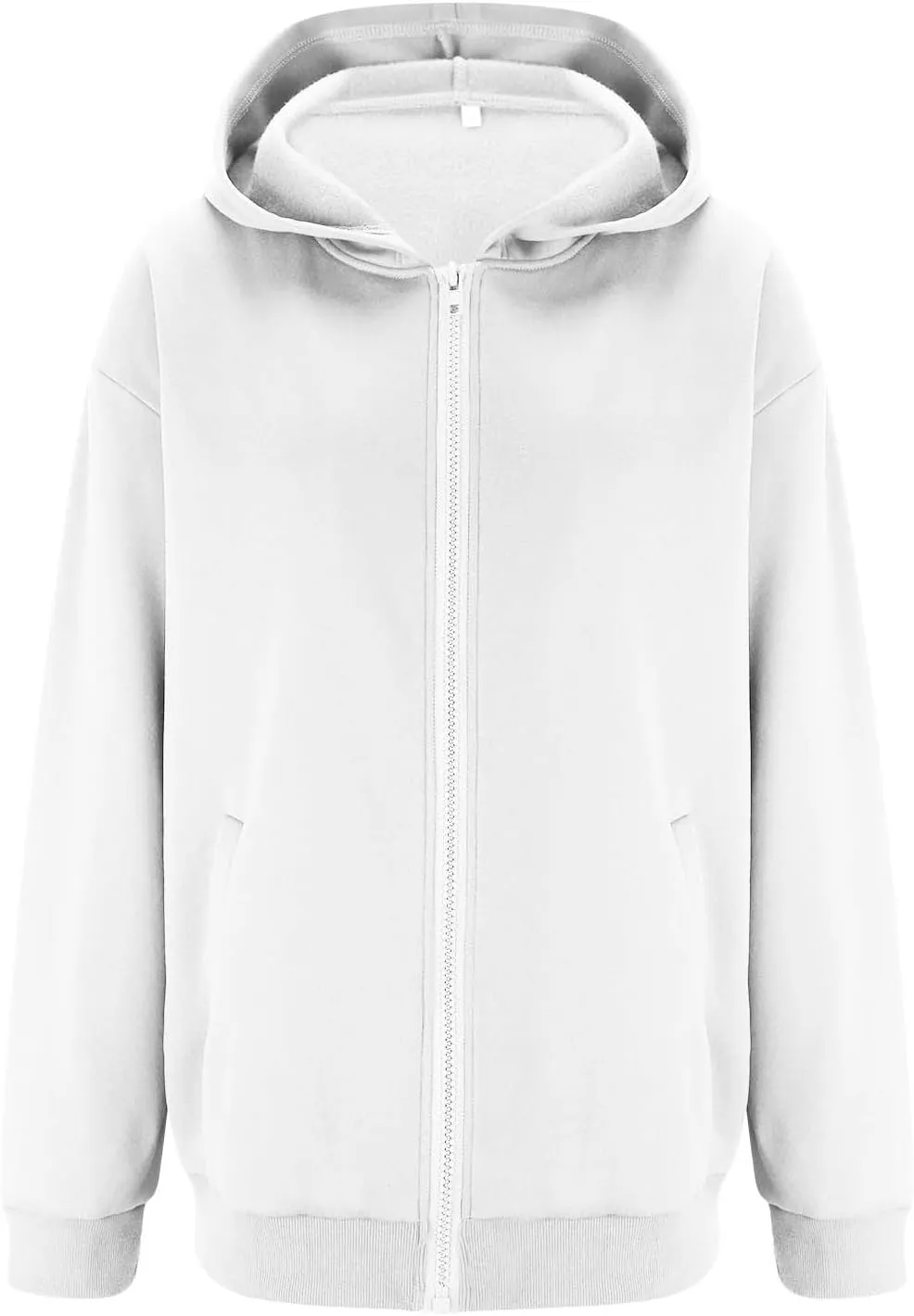 MRGIINRI Womens Zip Up Hoodies 2024 Fall Trendy Oversized Sweatshirts Long Sleeve Fleece Jackets Coat Workout Y2K Outfits