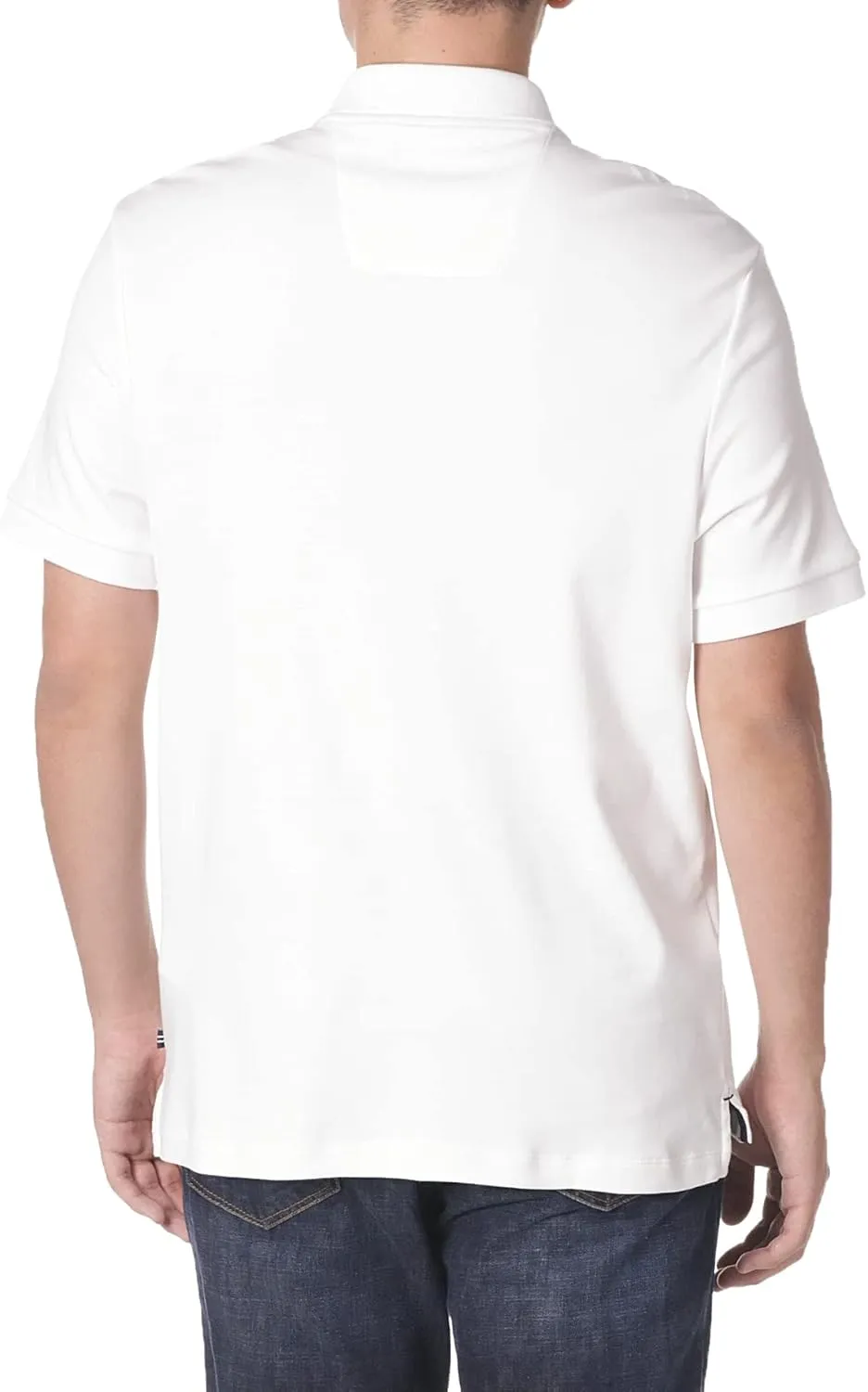 Nautica Men's Short Sleeve Solid Cotton Pique Polo Shirt