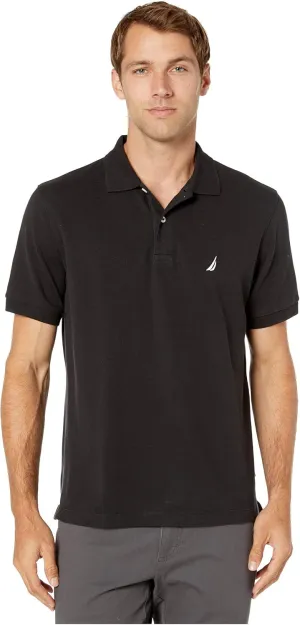 Nautica Men's Short Sleeve Solid Cotton Pique Polo Shirt