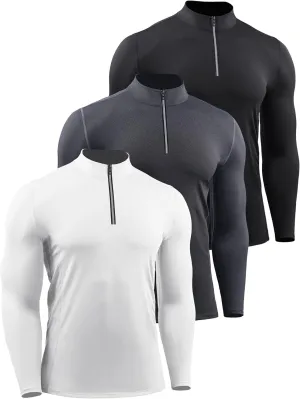 NELEUS Men's 3 Pack Athletic Compression Shirt Running Shirts