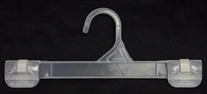 NEW! Wholesale Lot of 100 Plastic Pants / Skirt Clip Hangers - Frosted Clear