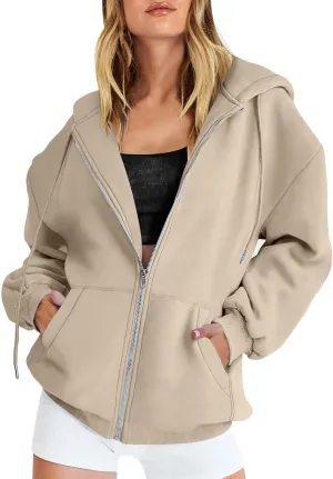NREALY womens fall fashion 2024 fall tops for women 2024 comfort hoodie womens oversized hoodie