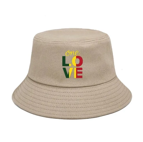 ONE LOVE Unisex Solid Color Reversible Bucket Hat