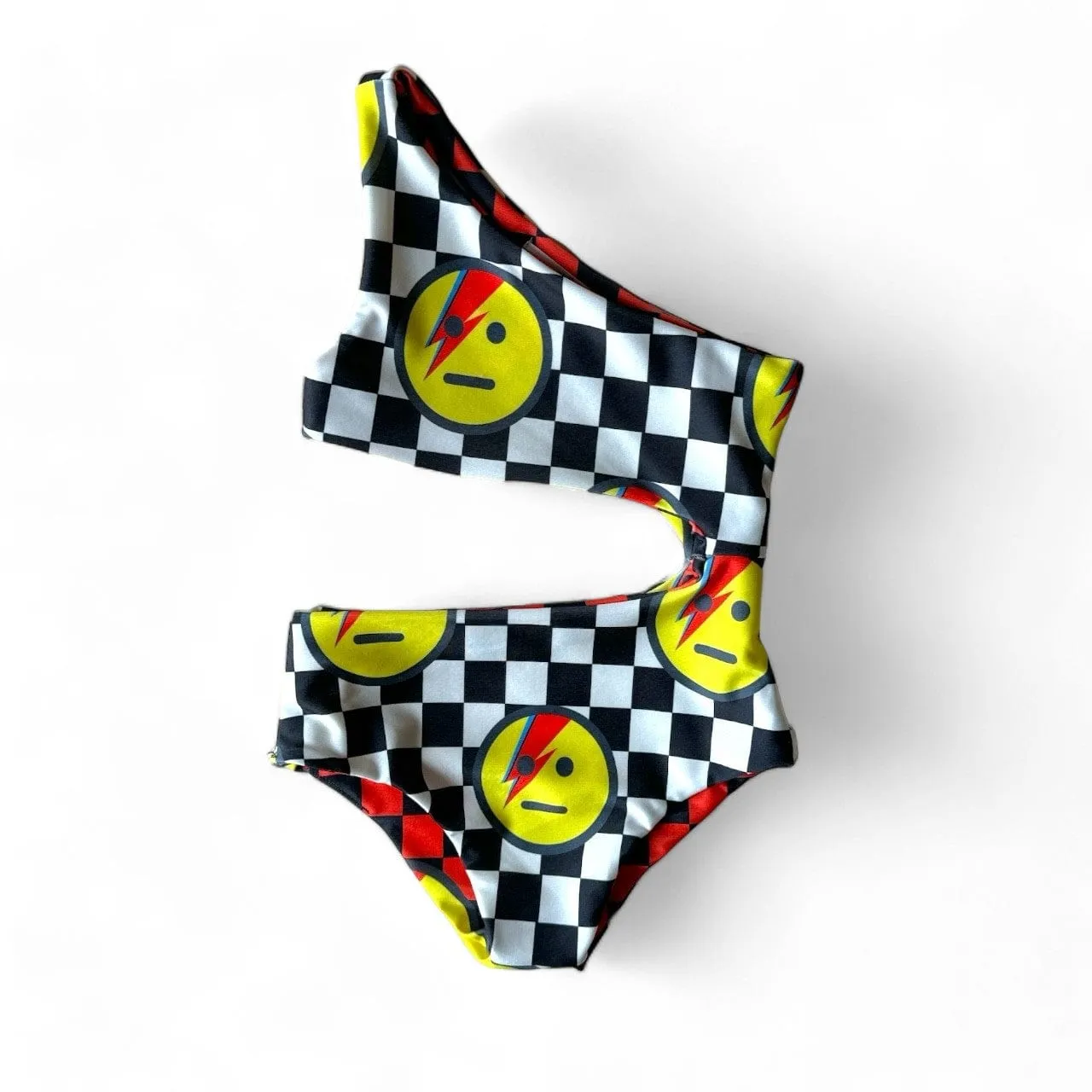 One Shoulder Reversible Swimsuit - Star Man