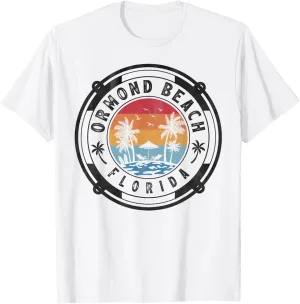 Ormond Beach Florida Summer Vacation Vintage Sunset T-Shirt