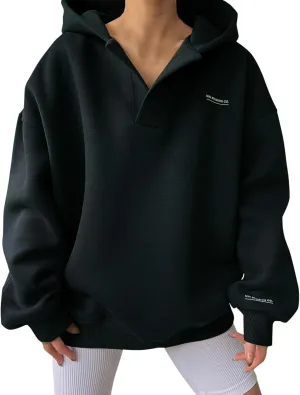 Oversized Hoodie for Women 2024 Fall Fashion Long Sleeve Sweaters Drawstring Pullover Tops with Pockets Sweatshirt