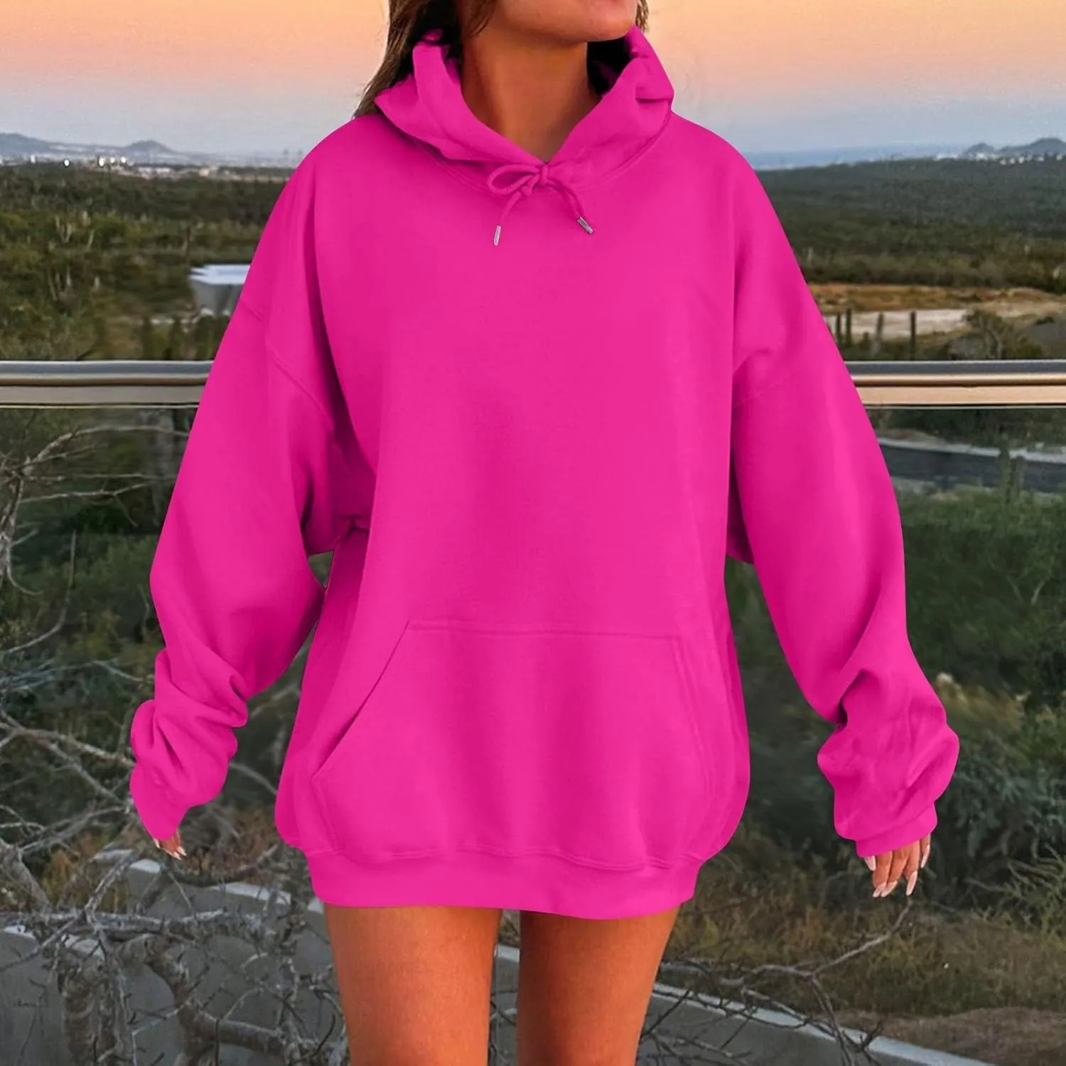 Oversized Hoodies for Women 2024 Christmas Cute Winter Long Sleeve Pullover Casual Comfy Loose Sweatshirt with Pocket