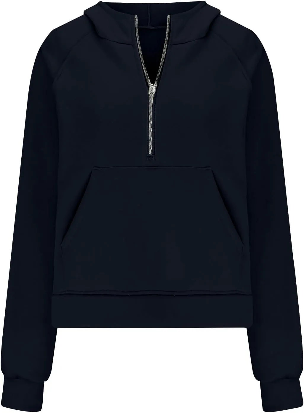 Oversized Hoodies For Women Zip Up Long Sleeve Hooded Sweatshirts Casual Quarter Zip Pullover Tops Fall Y2K Clothes