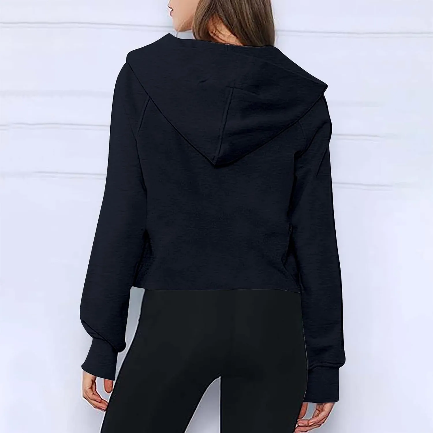 Oversized Hoodies For Women Zip Up Long Sleeve Hooded Sweatshirts Casual Quarter Zip Pullover Tops Fall Y2K Clothes