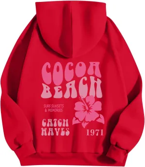 Oversized Sweatshirt For Women,Womens Trendy Letter Print Hoodies Casual Long Sleeve Hoodies With Pockets