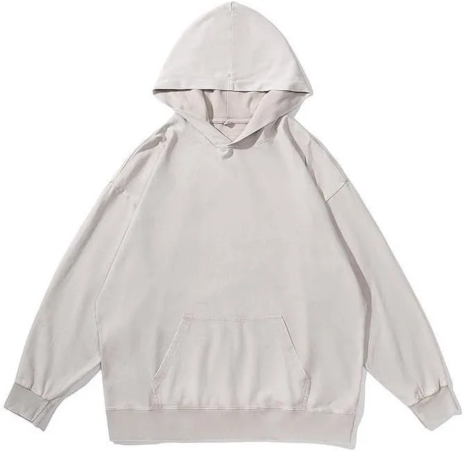 Pooyikoi Men's Acid Wash Hoodie Oversized Vintage Solid Basic Hoodie Pullover Sweatshirt Streetwear Women Couples