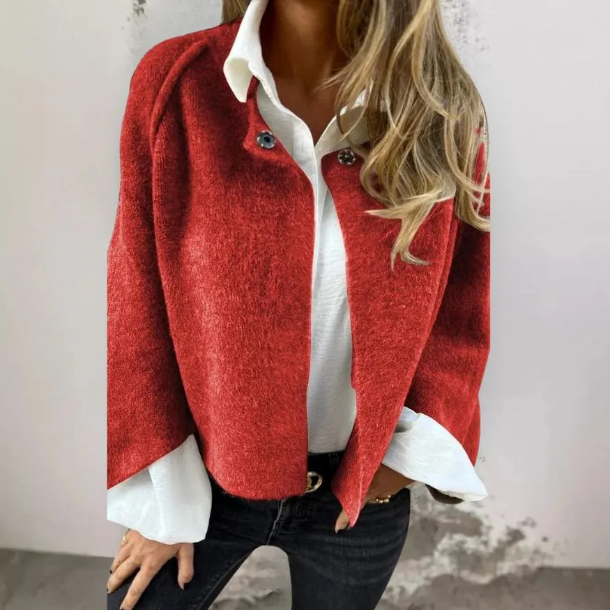 Sadie - Short Fur Jacket with Buttons