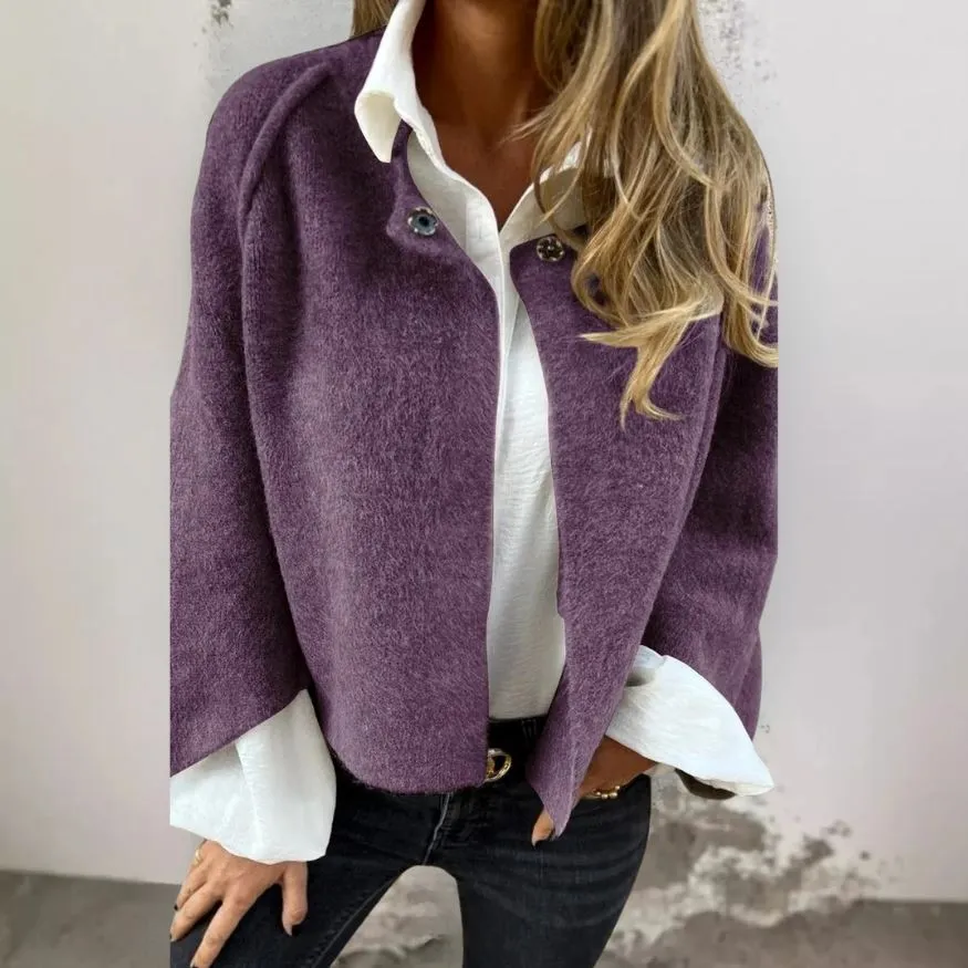 Sadie - Short Fur Jacket with Buttons